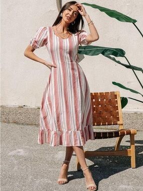 rosalind midi dress in champagne Rosalind Midi Dress in Champagne